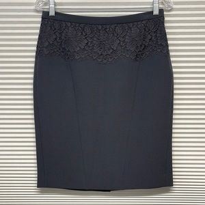 0 // Banana Republic Factory NWT Gray Lace Top Pencil Skirt